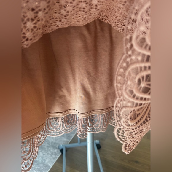 Self-Portrait Lace Mini Skirt in Blush - Picture 7 of 10